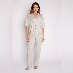 PJ Salvage Jammie Essentials PJ Set, Heather Gray, Size M, NWT
